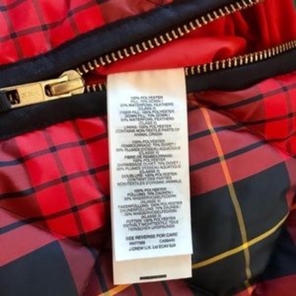 J. Crew XS Red Navy Tartan Plaid Quilted Vest perfect for Fall and Winter! - Picture 6 of 6